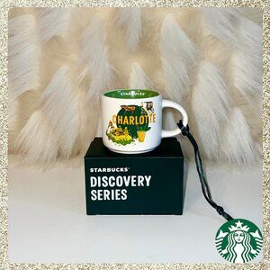 💚⭐️ NWT Starbucks "Discovery Series" Charlotte NC Mini 2oz Ceramic Ornament/Mug